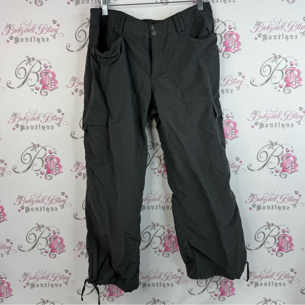 The North Face pants pockets Dark Gray Cargo Pants tie ups